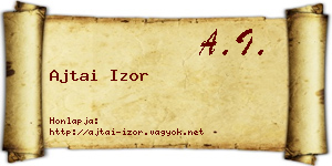 Ajtai Izor névjegykártya